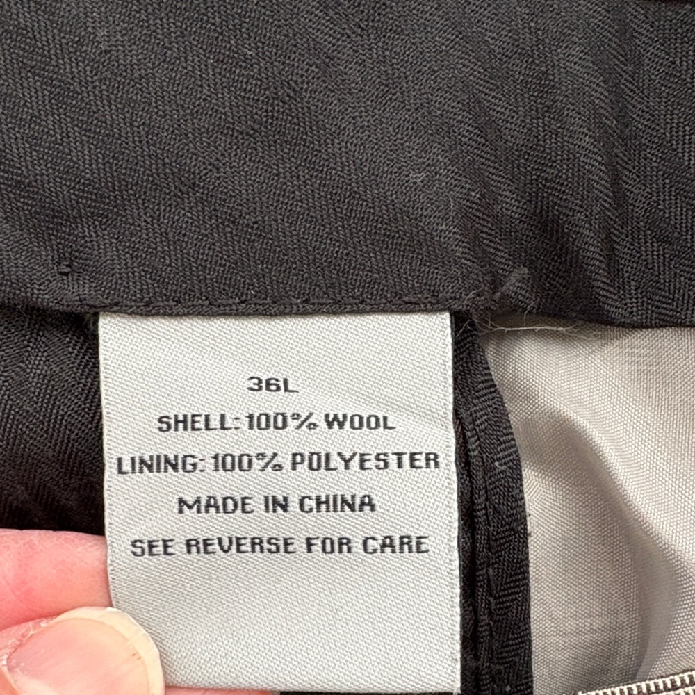 Men's Tan Plaid Dress Pants - Picture 6 of 7